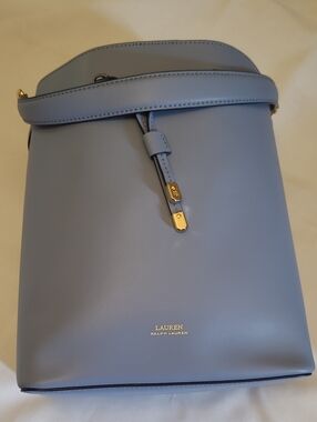 Lauren By Ralph Lauren Powder Blue Bucket Shoulder Bag